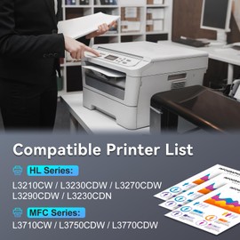 MYTONER TN227 High Yield Toner Cartridge 4 Pack Compatible for Brother TN227 TN-227 TN227BK TN223 for HL-L3210CW MFC-L3750CDW MFC-L3710CW HL-L3270CDW Printer (TN-227BK/C/M/Y High Yield, 4PK)