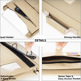 Tactical Portfolio Binder with Zippered, Large Detachable Tactical Padfolio Organizer for Men or Women, Refillable 3 Ring Planner Military Notebook Cover with Legal Pad for A4 Folder - Tactical Binder