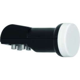 TechniSat Universal Quad LNB, Quattro-Switch LNB - 4 Subscribers for Satellite Dish (UHD, 4K, Full HD, 3D, Premium Quality), Black