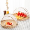 Bamboo Food Serving Tent Natural Handcraft Tray Mesh Food Storage