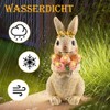 Rabbit Decoration with Solar Lantern, Garden Decoration Figures, Rabbit Garden