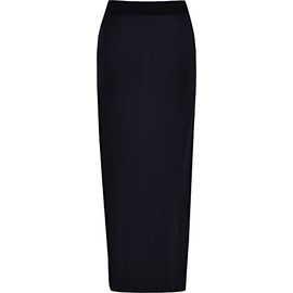 Ladies Elasticated Full Length Stretchy Jersey Womens Plain Maxi Skirt (XXL (20-22), Black)