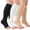 3 Pack Open Toe Compression Socks for Women and Men,