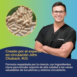Fórmula venosa - 60 cápsulas, apoya la función venosa normal para venas varicosas, edema, síndrome de pierna inquieta, insuficiencia venosa, cambios e