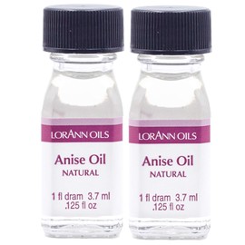 LorAnn Oils Super Strength Flavoring - Used For Candy Making, Flavoring, Baking, Hard Candy, & Flavor Oils - Bold, Natural Flavors 4X Stronger Than Extracts - Anise Oil, Pack of 2, 0.125 fl oz