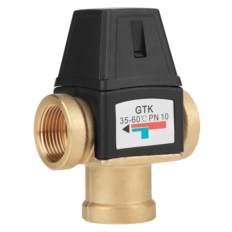 3 Way DN20 Female Thread Brass Thermostatic Mixing Valve for