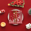 Horaldaily Christmas Tablecloth 52×70 Inch Rectangular, Red Snow House Pine