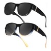 Myiaur 2 Pack Polarized Fit Over Glasses Sunglasses for Women,
