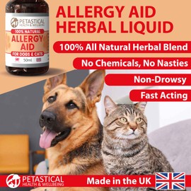 Petastical Allergy Aid for Dogs, Antihistamine for Cats, Allergy Relief, Anti Itch, Itchy Skin Irritation, Allergies Supplement (50ml)