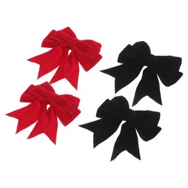 Vaguelly 4pcs Alligator Hair Clips for Decorative Grosgrain Ribbon Bows for School Birthday Christmas for Teens Durable Hair Barrettes