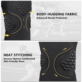 DGQY Men's Padded Compression Vest – Football Baseball Chest Protector with EVA Foam, Rib & Chest Protection for Rugby, Basketball, Lacrosse, Paintball YoutH Adult Sizes | Breathable Impact Dispersion
