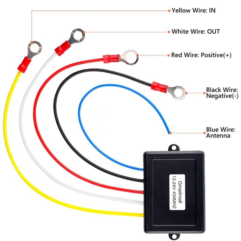 Gmailmall Wireless Winch Remote Control Kit for Truck Jeep ATV