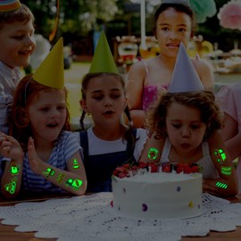 Leesgel Construction Site Party Bag with 12 Sheets Luminous Construction Site Tattoo Children & 50 Pieces Construction Site Stickers Children's Stickers Construction Site Children's Birthday Party