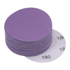 uxcell 30Pcs 3-Inch Purple Sanding Discs 180 Grits Hook and Loop Professional Aluminum Oxide Sand Paper Wet Dry Polish for Wood Metal Paint Finishing