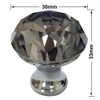 Tencro 8pcs 30 mm Diamond Shaped Luxury Crystal Knobs Glass