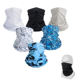 Multifunctional Scarf Bandanas Set of 6 Multifunctional Breathable Windproof Tube Scarf for Men - Loop Scarf Ideal for Motorcycle, Running, Hiking, Cycling, 6 colours