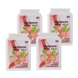 Ved Lycopene Supplement, Supports Energy Balance, Non-GMO, High Lycopene 500mg x 90 Softgel(Pack of 4) 12 Month Supply