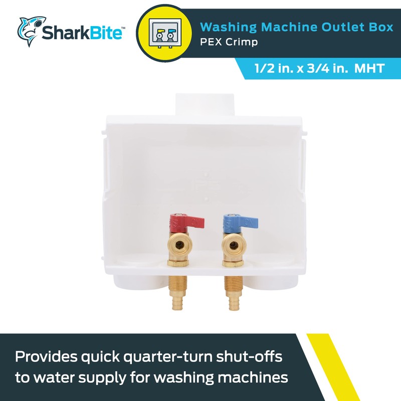 SharkBite 1/2 Inch x 3/4 Inch MHT Washing Machine Outlet