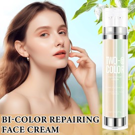 1 Pcs One Step Color Corrector,Natural Isolation Cream,Face Primer Makeup Tricolor Tinted Moisturizer,Oil Control & Moisturizing Skin Tone Correcting and Brightening Primer Concealer Foundation E