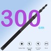 Varilla para selfie de 3 m, fibra de carbono, invisible,