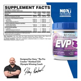Suplemento en polvo Evogen Pre Entreno sabor grape cotton candy x 484g                                                                                