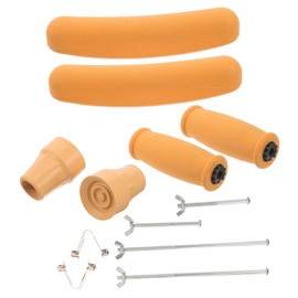SEWACC 1 Set Durable Rubber Crutch Replacement Parts with Nonslip Tips and Handles Easy to Install Crutch Accessories for Optimal Walking Safety and Comfort