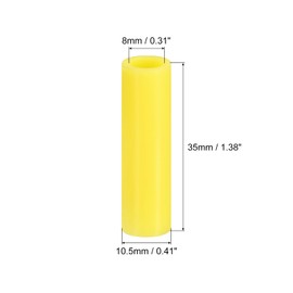 uxcell 10pcs Silicone Straw Tips, Metal Straw Covers, Soft Reusable Straws Tips Fit for 8mm/0.31" OD Stainless Steel Straws, Yellow