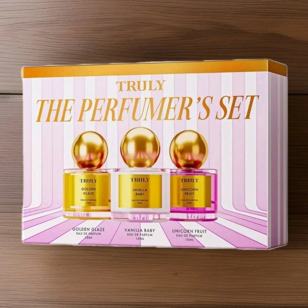 TRULY The Perfumer's 3pc Set: Golden Glaze/Vanilla Baby/Unicorn Fruit 10mlx3