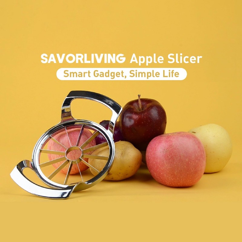 SAVORLIVING Apple Slicer, Upgraded Version 12 Slices Extra Large Apple