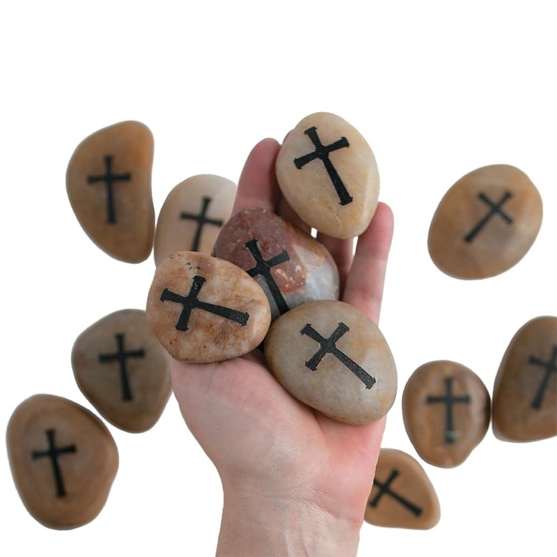 Fun Express Religious Cross Worry Stones (Set of 12) Christian