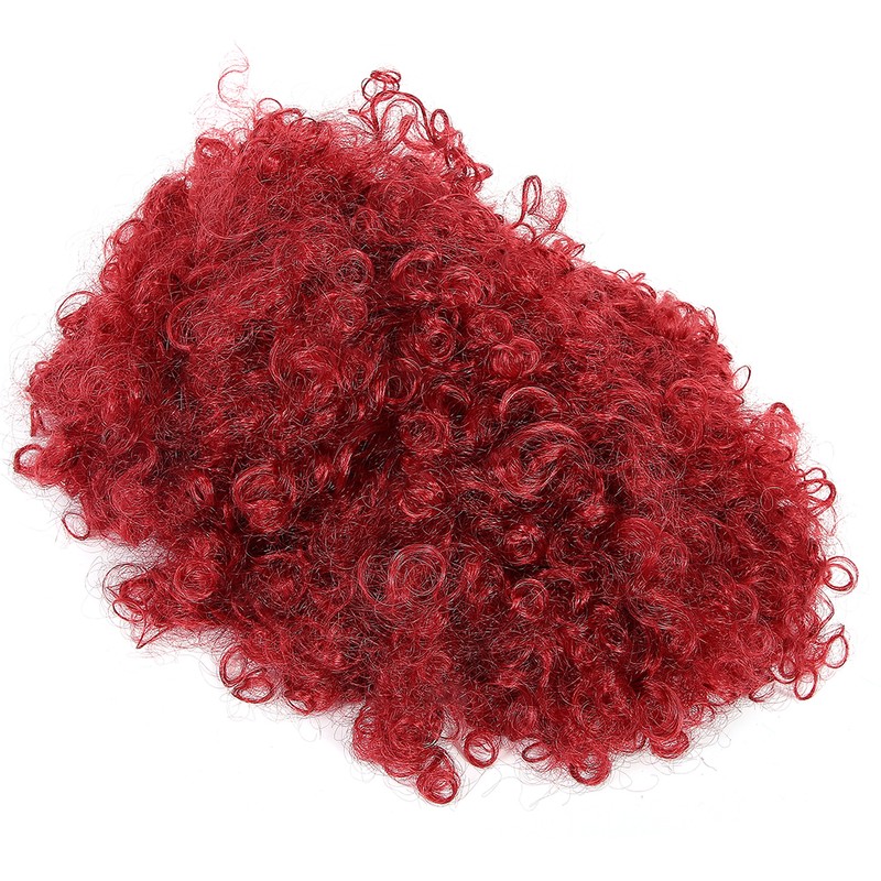Curly Wavy Wigs Women Female Synthetic Hair Burgundy Wigs for