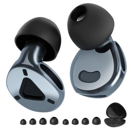 Kinyoda Ear Plugs for Sleeping Noise Cancelling 2 Sets Ultralight Reusable Sleep Earplugs with 8 Ear Tips Silicone Hearing Protection for Concert and Travel Focus Soft Earplugs for Sleep(Black Blue)