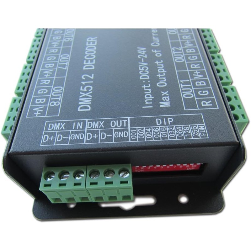 High Power 24 Channel RGB 3A/CH DMX512 Controller LED Decoder