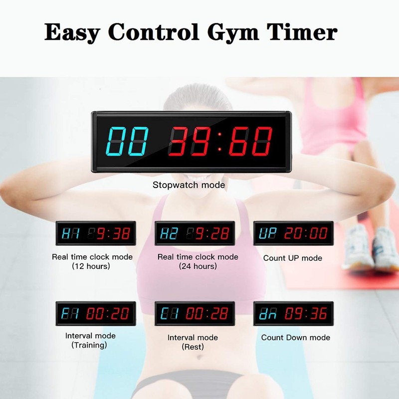 Ledbrigym Gym Timer Clock Digital Interval Tabata Workouts Fitness Wall
