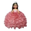 Muñeca Lacio Quinceañera Xv Mil Hojas Bva Rosa Palo