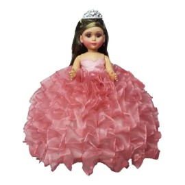 Muñeca Lacio Quinceañera Xv Mil Hojas Bva Rosa Palo                                                                                                   
