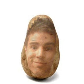 Potato Pal - Your FACE on a real potato! Upload your own image. Novelty and Gag gift. As Seen On Shark Tank. Surprise Gift Box included.