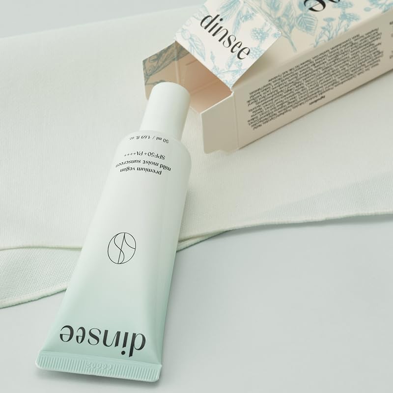 dinsee Premium Vegan Mild Sunscreen (SPF 50+PA++++)/Calming/Moisturizing/Sunscreen/UV Protection/Sun Cream/Makeup Base
