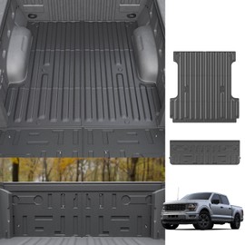 Dattumar Truck Bed Mat Tailgate Mat Compatible with 2021-2025 Ford F150 or F150 Lightning 5.5Ft Bed All Weather Protection TPE Accessories (21-25 F150 & Lightning 5.5FT)
