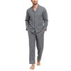 COLORFULLEAF Men's 100% Cotton Pajamas Set Button Down Pajamas for