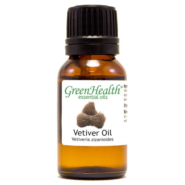 GreenHealth Essential Oil 15 ml – 100% Pure Essential Oil (Vetiver)