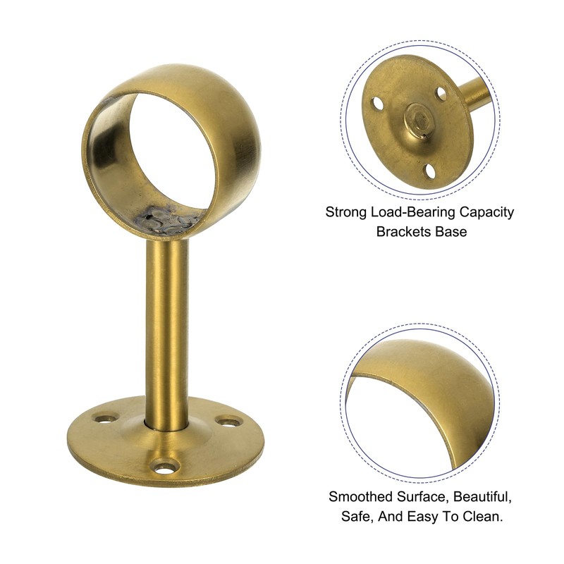 sourcing map 4 Pcs 1.26 Inch Curtain Rod Holder, Ceiling