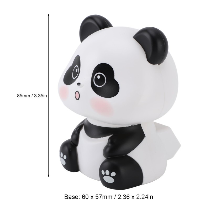 Solar Bobblehead Figures, Panda Car Accessories Welcoming Animal Sculpture Ornament