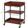 BANGTANE 3-Tier Kitchen Island Serving Cart, Bar Service Cart w/3