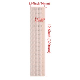 Cxapnstou Corset Extender 17 Hooks Pack of 2 Black&Light Beige