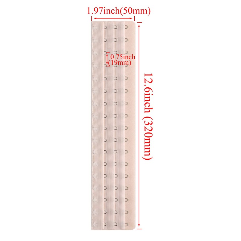 Cxapnstou Corset Extender 17 Hooks Pack of 2 Black&Light Beige