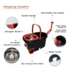 Easy Spin Dry Floor Mop Stainless Steel Bucket with Wheels