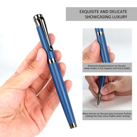 BOCIYER Liquid Ink Rollerball Pens - Nice Pens for Bullet Journal and Office Supplies - Fine Line, Luxury Pen Gift Box for teacher gifts，gifts for men&women(Blue)