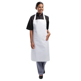 Whites Chefs Apparel A521 Lätzchen Schürze, 100%, 71,1 x 96,5 cm weiß
