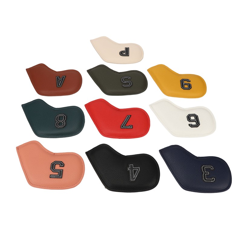 10Pcs Golf Iron Club Head Covers Headcovers Set Golf Iron